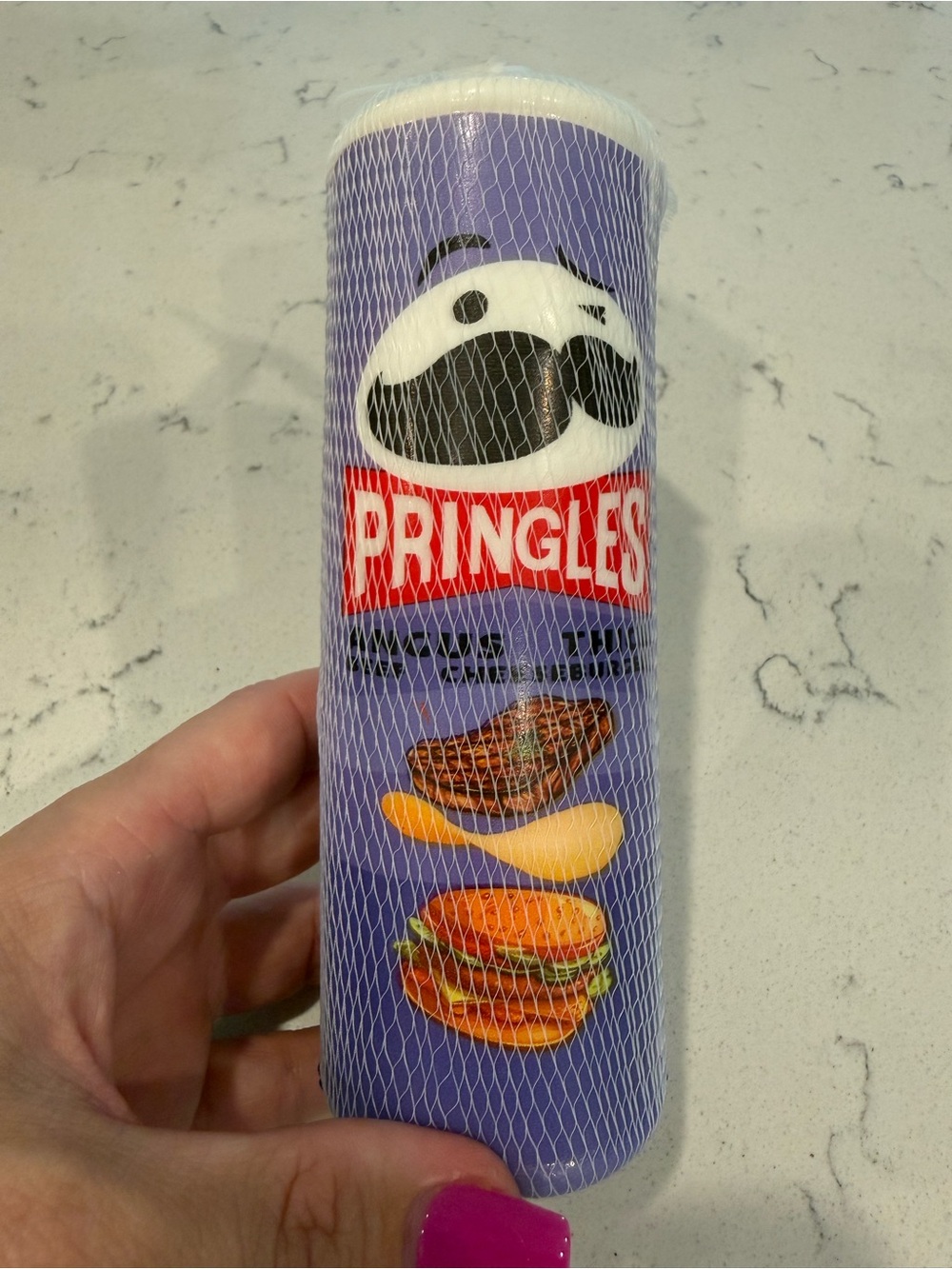 Pringles Angus thick beef cheeseburger Squishy